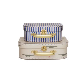 OYOY Mini Kuffert - Krokodille/Stribet - St af 2 stk