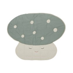 OYOY Mini Mushroom Quiltet Tppe Pale Blue/Off-White