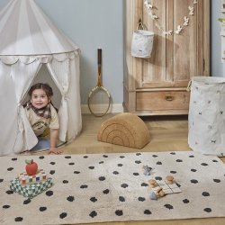 OYOY Mini Poteto T�ppe Large 168x84cm Sort/Hvid