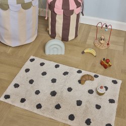 OYOY Mini Poteto T�ppe Small 80x48cm Sort/Hvid