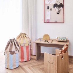 OYOY Mini Saga Opbevaringskurv S�t af 2 Ice Blue/R�d