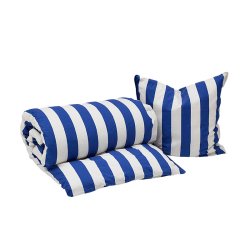 OYOY Mini Shima Junior Sengetj 100x140 cm Optic Blue