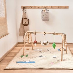 OYOY Mini Striped Denim Forklde Lve