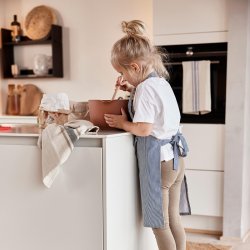 OYOY Mini Striped Denim Forklde Elefant