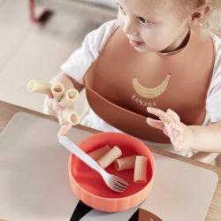 OYOY Mini Yummy Silikone Hagesmk 2 stk. Caramel/Butter