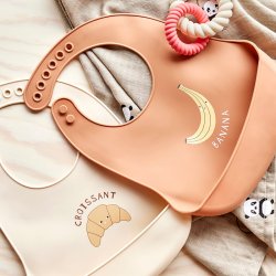 OYOY Mini Yummy Silikone Hagesmk 2 stk. Caramel/Butter