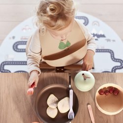 OYOY Mini Yummy Silikone Hagesmk 2 stk. Minty/Camel