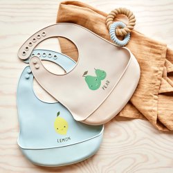 OYOY Mini Yummy Silikone Hagesmk 2 stk. Minty/Camel