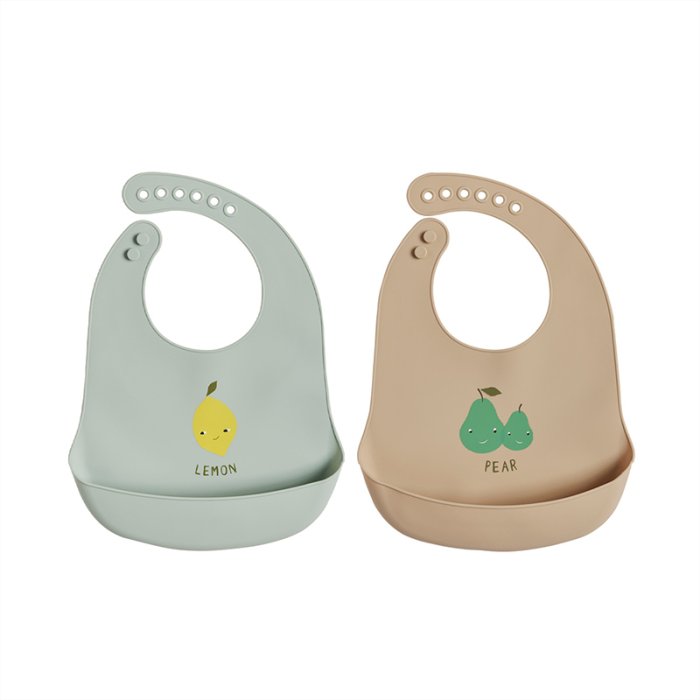 OYOY Mini Yummy Silikone Hagesmk 2 stk. Minty/Camel
