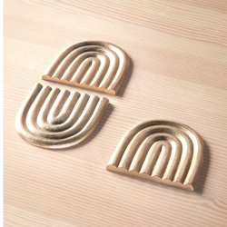 OYOY Rainbow Bordskner - Brstet Messing