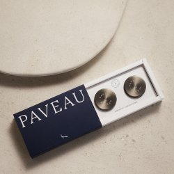 Paveau Ribbed Caps L�g 2stk Krom