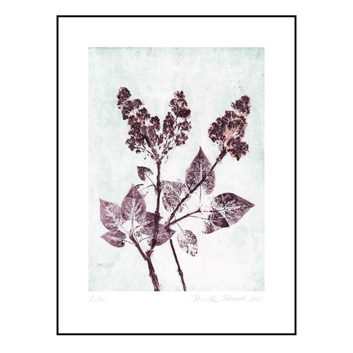 Pernille Folcarelli Lilac 1 Plum/Aqua 30x40 cm