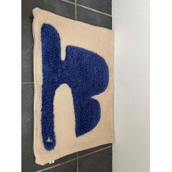 Lay Pudebetr�k - Sand/Bl� - 60x40 cm - 2-SORTERING