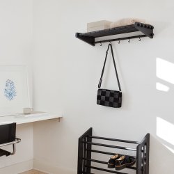 Roon &amp; Rahn Moodrack Hattehylde - Sort - 78 cm