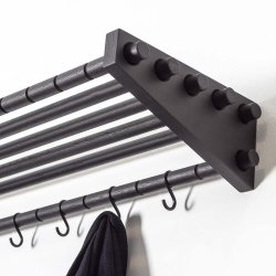 Roon &amp; Rahn Moodrack Hattehylde - Sort - 98 cm