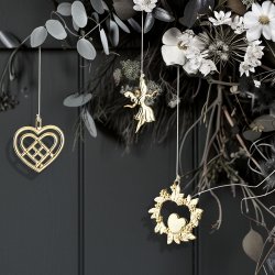 Rosendahl Karen Blixen Flettet Julehjerte Forgyldt