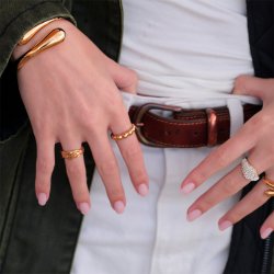 Sistie2ND Bubble Ring Forgyldt