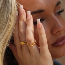 Sistie Care Ring Forgyldt Onesize