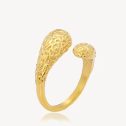 Sistie2ND Drops Ring m/ Mnster Forgyldt