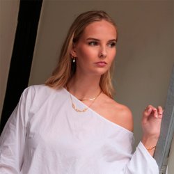 Sistie2ND Echo Halskde Forgyldt