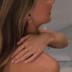 Sistie x Josephine Runde reringe - Forgyldt Slv