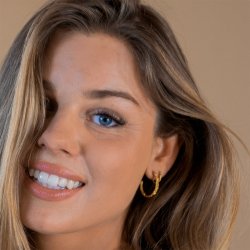 Sistie x Silke Kreoler - Lille - Forgyldt Slv