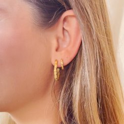 Sistie x Silke Kreoler - Lille - Forgyldt Slv