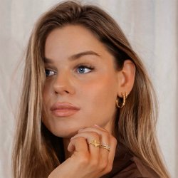 Sistie x Silke Kreoler - Lille - Forgyldt Slv