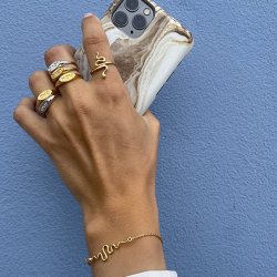 Sistie Young One Snake Armbnd - Forgyldt Slv