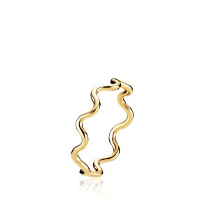 Sistie Young One Snake Slim Ring - Forgyldt Slv