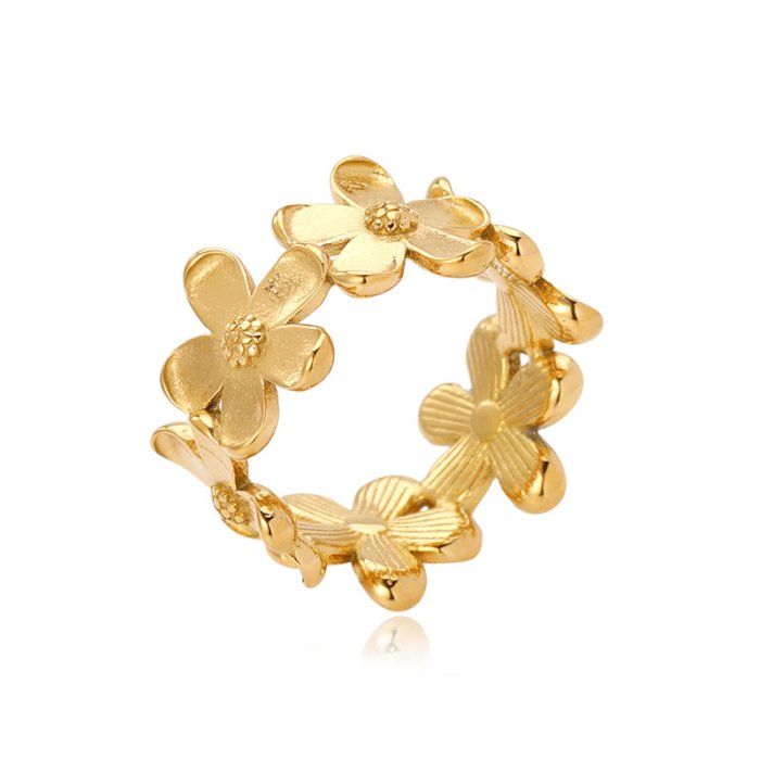 Sistie2ND Camellia Ring Forgyldt