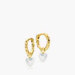 Sistie2ND Freja Creoler Hjerte Vedhng Forgyldt