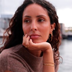 Sistie2ND Hoop Basic Creoler Small Forgyldt