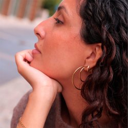 Sistie2ND Hoop Basic Creoler Small Forgyldt