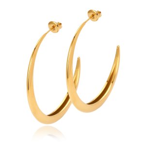 Sistie2ND Lux Creoler Large Forgyldt