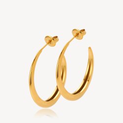 Sistie2ND Lux Creoler Medium Forgyldt