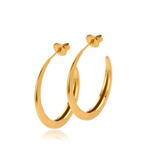 Sistie2ND Lux Creoler Medium Forgyldt