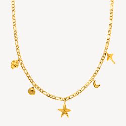 Sistie2ND Sirena Halskde Forgyldt