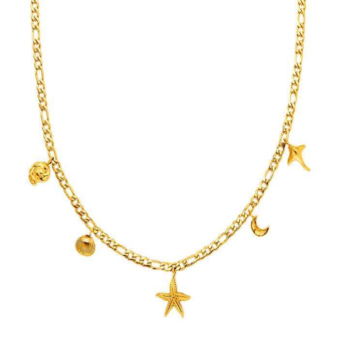 Sistie2ND Sirena Halskde Forgyldt