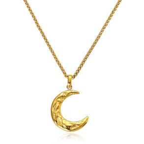 Sistie2ND Sirena Halskde Halvmne Forgyldt