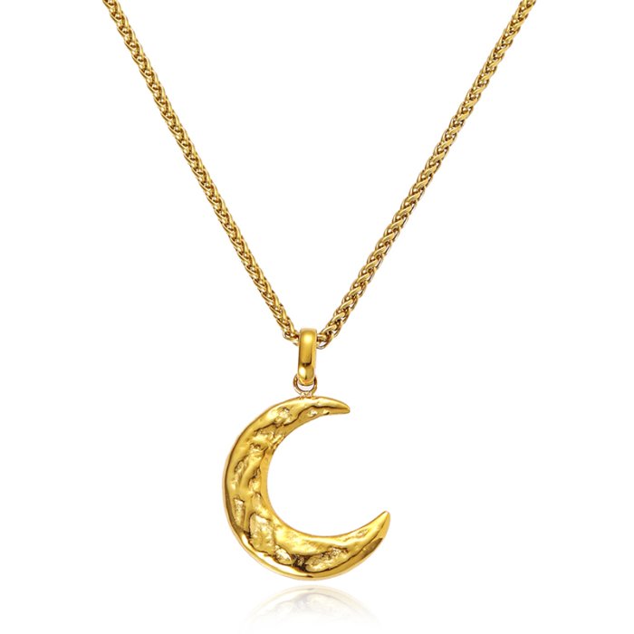 Sistie2ND Sirena Halskde Halvmne Forgyldt