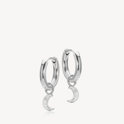 Sistie2ND Sirena Hoops Creoler Halvmne Stl