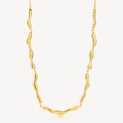 Sistie2ND Wavy Halskde Forgyldt