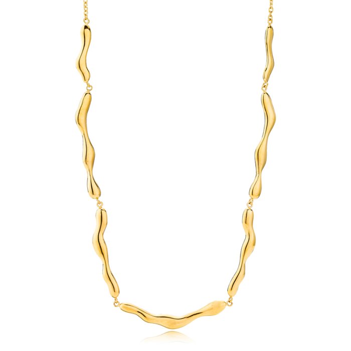 Sistie2ND Wavy Halskde Forgyldt