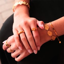 Sistie2ND Wavy Ring Forgyldt