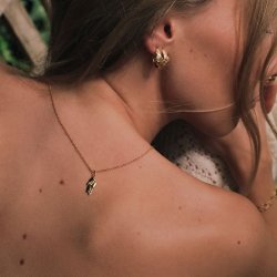 Sistie x Josephine Halskde med Vedhng - Forgyldt Slv