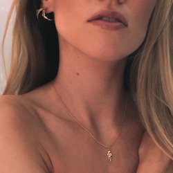 Sistie x Josephine Halskde med Vedhng - Forgyldt Slv