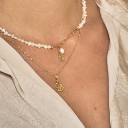 Sistie x Signe Kragh Halskde - Forgyldt Slv