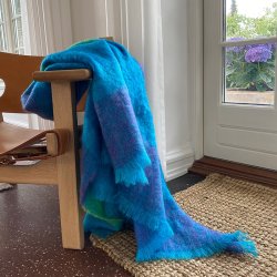 Skriver Collection Mohair Plaid - Bl/Grn