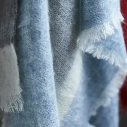 Skriver Collection Mohair Plaid - Bl/Gr